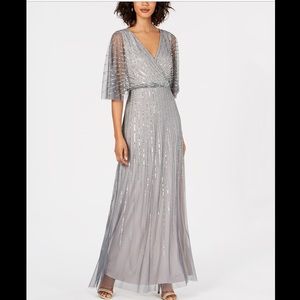 Adrianna Papell Long Beaded Dress